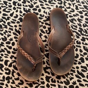 Braided Rainbow Flip Flops